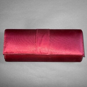 Red Satiny Clutch Purse
